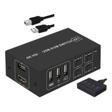 Chaveador Kvm Hdmi 2.0 4x1 Usb 4k X 2k 60hz Hdcp 2.2 Win Mac