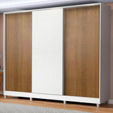 Guarda-roupa 100 Mdf Madesa Royale 3 Portas Correr Com Pés