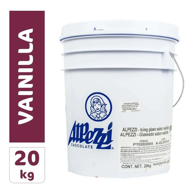 Cobertura para Donas Alpezzi Icing Glas Vainilla Cubeta 20 Kilos | Envío gratis