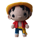 Amigurumi Monkey D Luffy One Piece Anime Crochet Chibi Doll