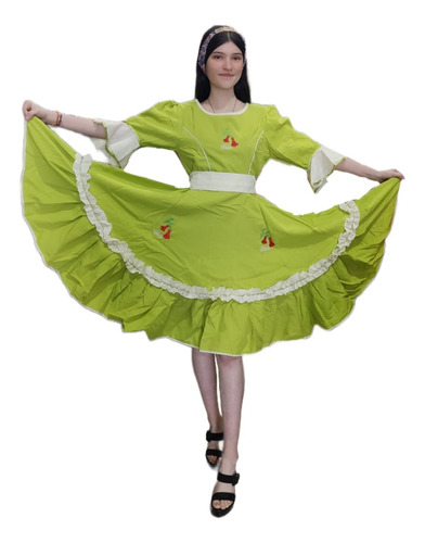 Vestido De Niña Huasa (bandera Chilena)