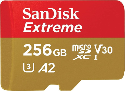 Memoria Micro Sd Xc 256gb Sandisk Extreme 190mb/s 4k V30 A2