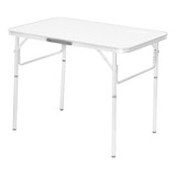 Mesa Dobrável De Alumínio Reforçado 90x60 Cm Pé Removível