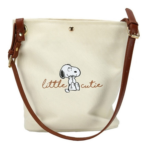 Adorable Bolso De Mano Snoopy Bolsa Crossbody  De Lona Moda