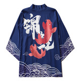 Cárdigan Kimono Negro Para Mujer Y Hombre Obi Male Yukata, H