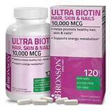 Ultra Biotin 10,000 Mcg Hair Skin And Nails Supplement, (12