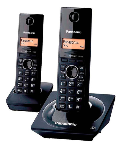 Panasonic Teléfono Inalámbrico 2 Auriculares Pantalla Negro