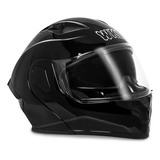 Casco Motocicleta Certificado Dot Abatible Moto Wkl Ch-103 Color Negro Brillante Tamaño Del Casco M