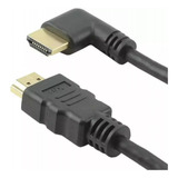 Cabo Hdmi 4k Ultrahd 2.0 3d Em L 90 Graus Arc Uhd 3metros 3m