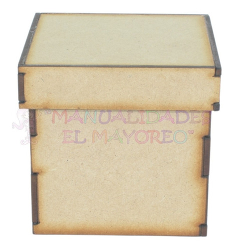 Caja De Madera Mdf De 10x10 Cm (6 Pzas)