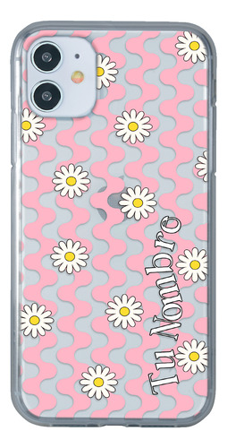 Funda Para iPhone Flores Margaritas Para Mujer Con Nombre