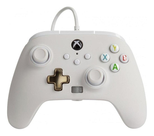 Controle Joystick Powera Branco Para Pc Xbox Series X|s Usb