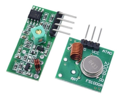 Módulo Rf 433mhz Transmissor E Receptor Am Arduino Rx Tx - Pronta Entrega