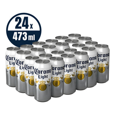 Cerveza Clara Pilsner Corona Light 24 Latones De 473 Ml. | MercadoLibre