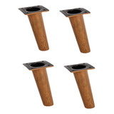 Pata De Plástico Para Mubles Sala 16 Cm Madera Pack De 4