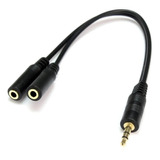 Adaptador Splitter Jack Una Salida A 2 Auriculares Estéreo