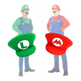 2 Gorro Mario Bros Y Luigi Disfraz Halloween Adulto O Niños