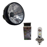 Farol Completo Titan 125 2000/2004  Lâmpada Led H4 Strobo