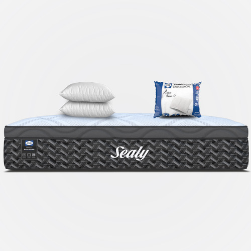 Colchón Sealy King Size Cranstone + 2 Almohadas Sealy Active