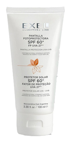 Pantalla Solar Exel Spf 60 Proteccion Corporal Piel 100ml