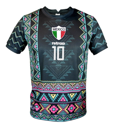 Jersey Retrooo México Azteca Obsidiana