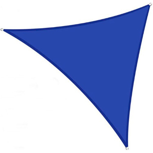 Toldo Tipo Vela Triangular Color Azul 3,6 X 3,6 X 3,6 Mts.