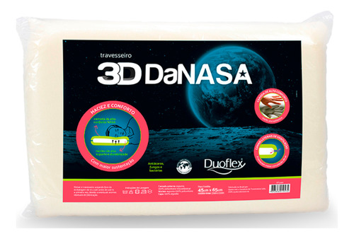 Travesseiro Duoflex Danasa 3d Baixo - Viscoelástica