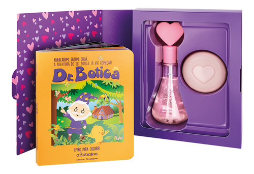 Kit Presente Dr. Botica Do Coração: Colônia Infantil 120ml + Sabonete Em Barra 80g + Livro Para Colorir