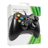 Controle Com Fio Compatível Com Xbox 360 Pretoergonomico