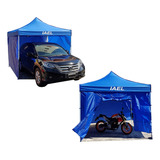 Gazebo Carpa 3x3 Bolso 4 Paredes Impermeable Reforzado Azul Color Azul