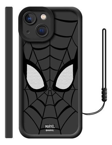 Carcasa Silicona Para iPhone Diseño De Spiderman + Correas