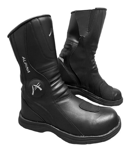 Botas Motociclista Touring Protecciones Cuero Eco Alpina
