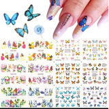 Pack De 12 Sticker Al Agua ( Mariposa Y Letrero)