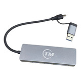 Convertidor Otg - Usb Multipuerto Typec Y Usb 6 Puertos