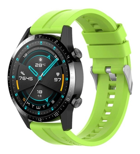 Correa De Silicona Para Huawei Watch Gt2 46mm - Green Fluor