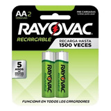 Pila Recargable Aa Rayovac 1350mah Pack X 2 Ar1 Raareca