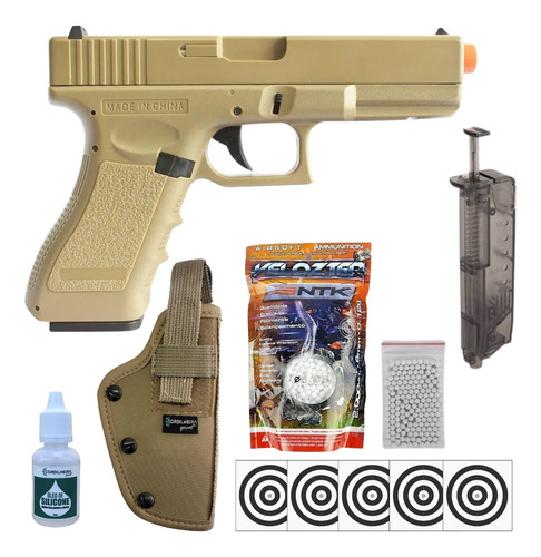 Pistola Airsoft Glock G18 Cyma Cm030 Elétrica Automática 6mm