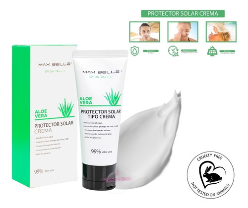 Protector Solar En Crema Aloe Vera Spf 50+