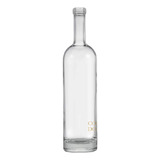 Botella De Vidrio Platinum 750 Ml Con Corcho 12 Pz Mezcal