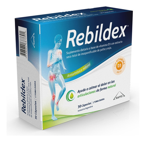 Rebildex Antiartrosico Vit D3 - Palta - Soja 30 Capsulas Sabor Sin Sabor