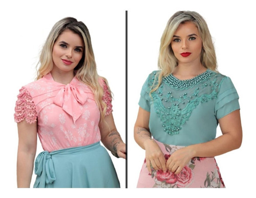 Combo Com 36 Blusas Moda Evangelica No Atacado