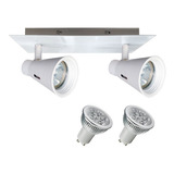 Aplique Spot Living Cocina Baño 2 Luces + Lamp