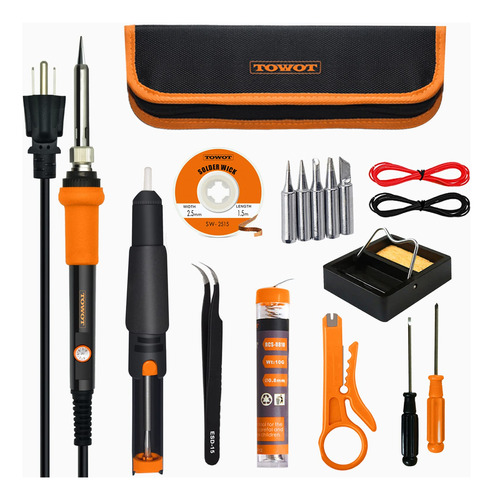 Towot Kit De Soldador, Soldador Electrnico De 60 W De Temper