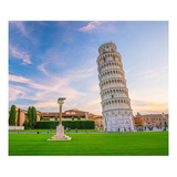 Papel De Parede Viagem Itália Torre De Pisa Sala Adesivo 358