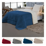 Coberdrom Casal Sherpa Cama King Size Dupla Face Manta Soft