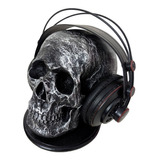 Cranio Caveira Esqueleto Prata  Fone De Ouvido Headset