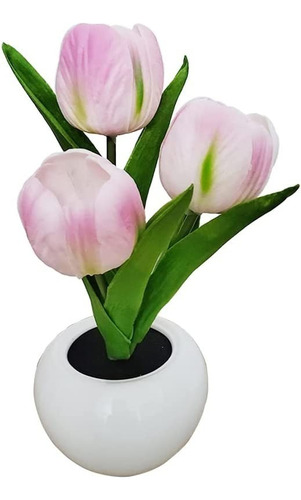 Lámpara De Escritorio Led Con Forma De Tulipán, Flor Artific