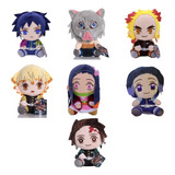 Set 7 Llaveros Peluche Kimetsu No Yaiba 12cm Aprox