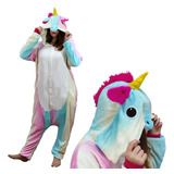 Unicórnio Kigurumi 3d Pijama Roupa Macacão Fantasia Adulto