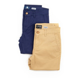 2 Pack Pantalones Estilo Chino De Gabardina Hombre Holstone